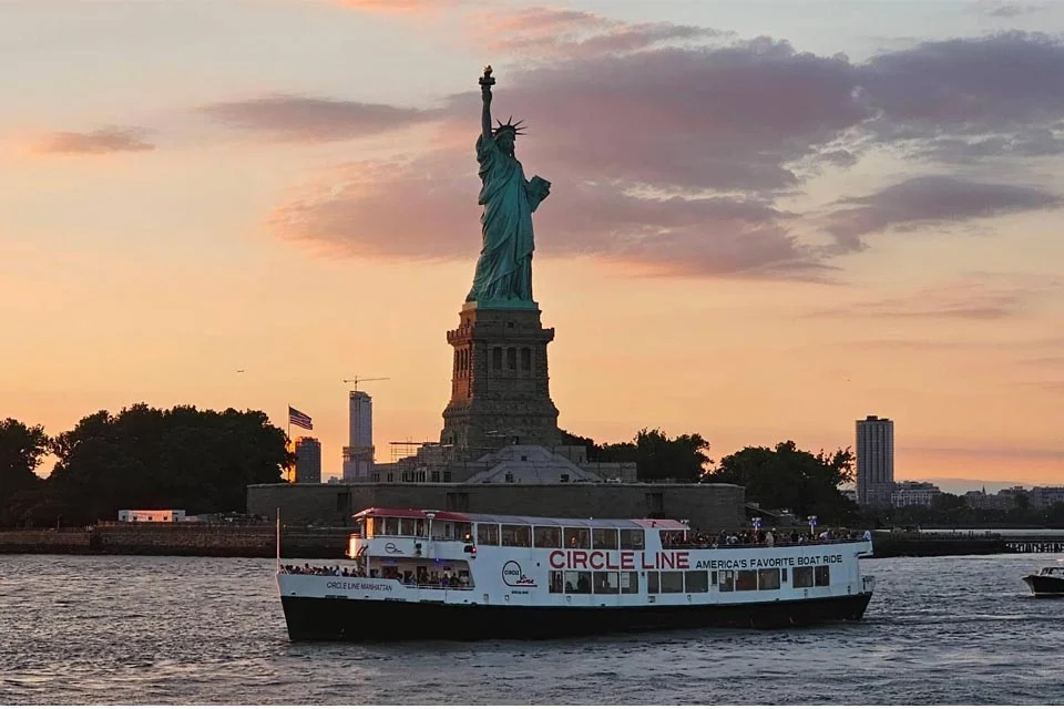 New York City: Statue of Liberty Sunset Cruise Ticket