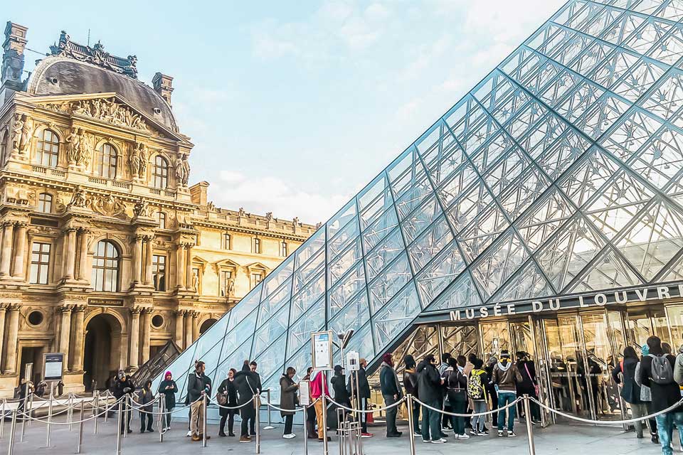 Exterior view from the Louvre Museum